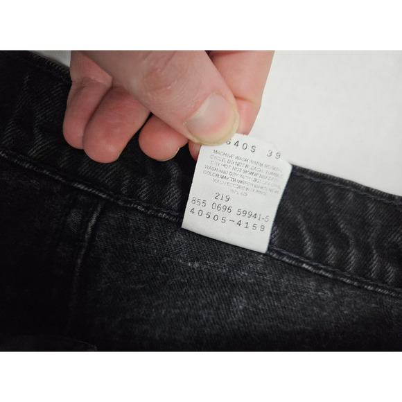 Vintage Y2K Levi's 505 Orange Tab Jeans Men's 38x30 Black Straight Leg REG Fit - Picture 10 of 11